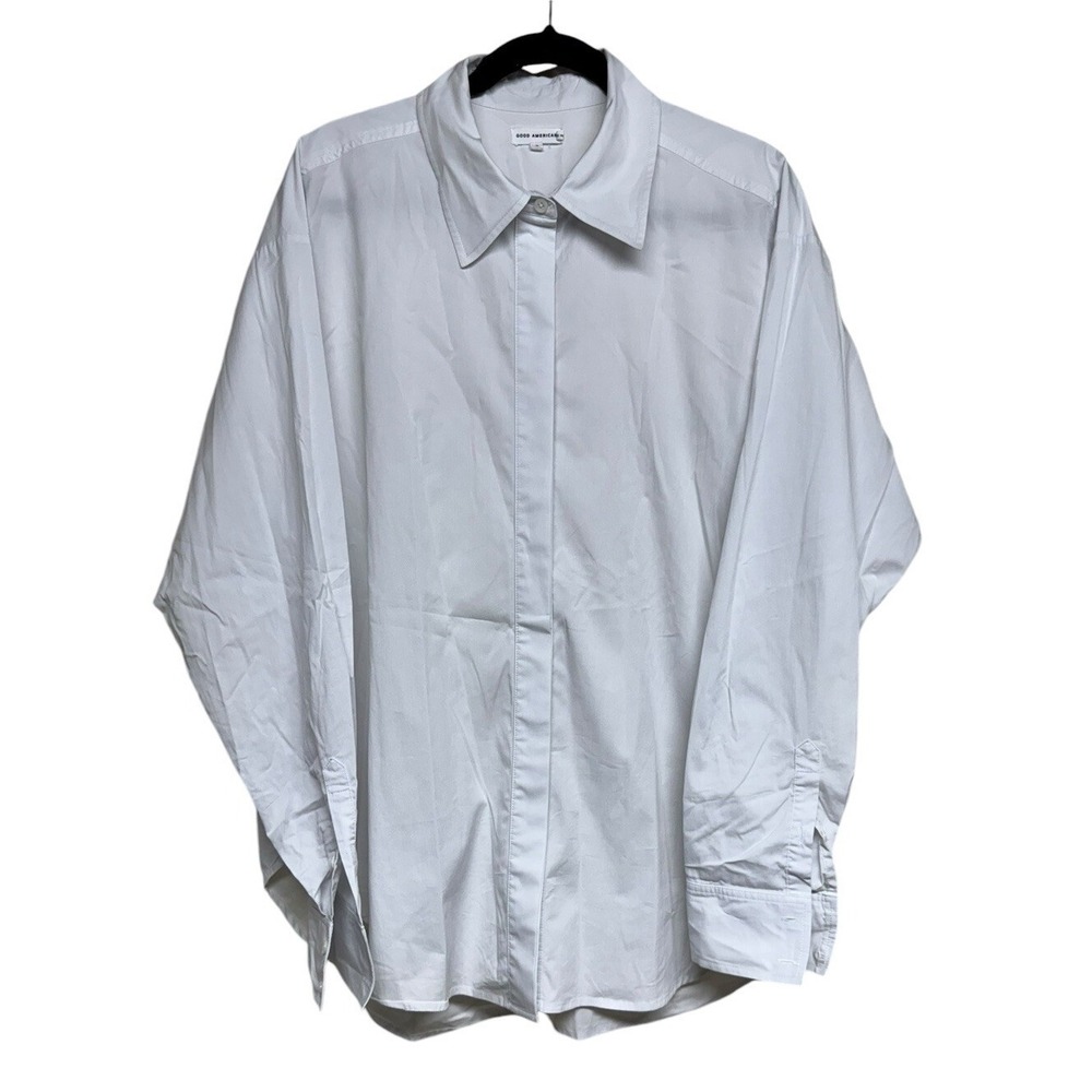Good American Button Down Shirt White Women's Size 3